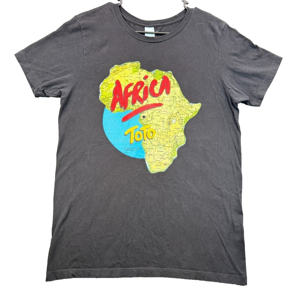 Toto Africa Mens Medium Black Graphic Band T-Shirt Pacific Classic Rock Tee - Picture 1 of 4